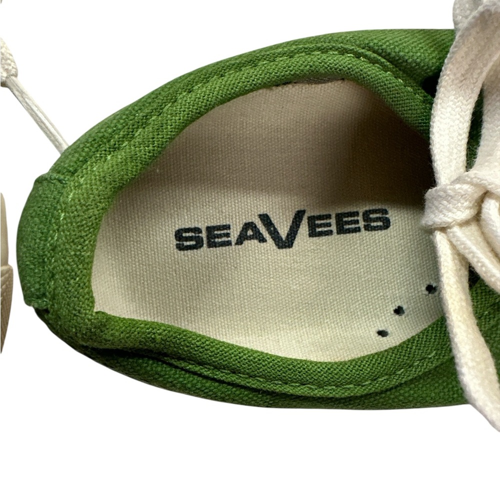 SeaVees Monterey Green Canvas Sneaker Removable Insole Lace Size 6.5 Preowned - Picture 5 of 7